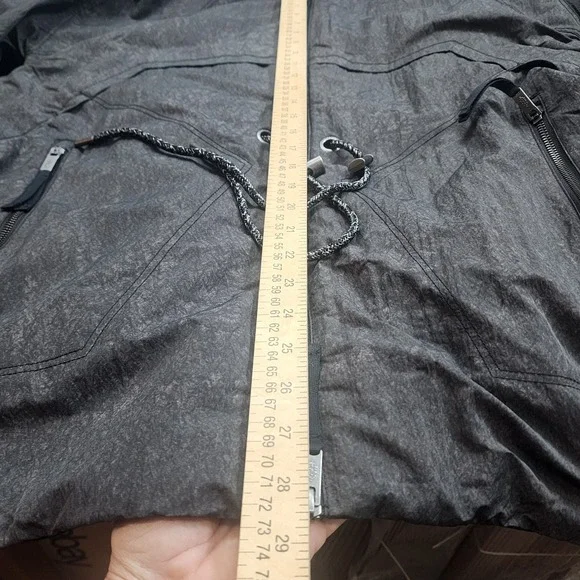 Free People Movement Bomber Jacket Black Primaloft Ruched Oversized Women's Sz M - Picture 7 of 7